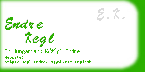 endre kegl business card